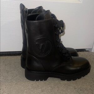 Louis Vuitton Black Combat Boots